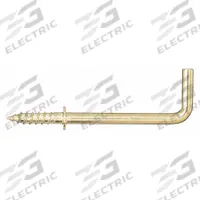 APPROVED VENDOR Shoulder Hook: Screw-In, 1 Points per Hook, Brass, 1 1/2 in Projection, Steel (MPN 1WBK9). Key specifications — Color: Brass; Finish: Brass; Material: Steel; Product Type: Shoulder Hook.