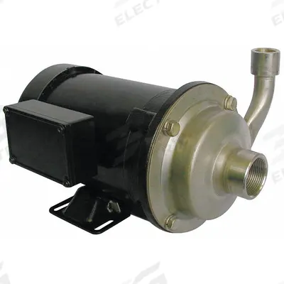 Dayton Centrifugal Pump: 316 Stainless Steel, 3/4 hp Horsepower (Max), Three Phase - Stainless Steel Housing Chemical-Resistant Centrifugal Pumps