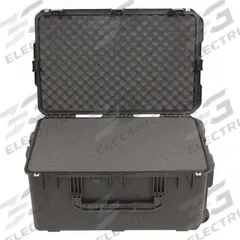 SKB Protective Case: 18 in x 29 in x 14 in Inside, Pick and Pluck, Black, 2 Wheels, 29 lb Wt, IP67 (MPN 3I-2918-14BC). Key specifications — Handle Style: Folding; Brand: SKB; Case Closure Type: Latches.