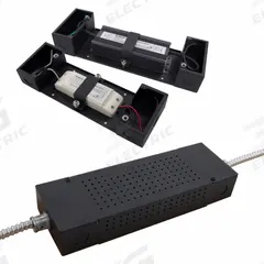 LED Driver: 96 W Power Output, 100 to 277V AC, 24V DC, 9 in Lg, Wet Location Rated, 1 5/16 in Ht (MPN DI-DMX-DCO-24V96W-277-LPS3R). Key specifications — Junction Box Included: NEMA 3 Junction Box; Input Voltage: 100 to 277V AC; Output Voltage: 24V DC; Power Output: 96 W; Brand: DIODE LED.