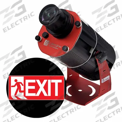 LASERGLOW TECHNOLOGIES Fixed Image Projector: Projector, Lens and Image Template, Exit - LED Projectors with Image Disks