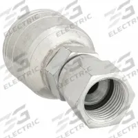 AEROQUIP Hydraulic Crimp Fitting: Steel x Steel, Straight, -6 For Hose Dash Size, SAE x Crimp (MPN 1AA6FS6). Key specifications — Fitting Gender: Female x Genderless; Fitting Connection Type: SAE x Crimp; For Hose Dash Size: -6; Thread Size: 5/8"-18; Brand: AEROQUIP.