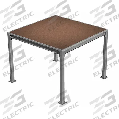 PORTA-KING High Density Board Mezzanine: 16 ft x 20 ft x 9 ft, Unassembled - Heavy-Traffic Deck