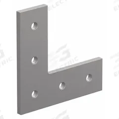 L Flat Plate: L Flat Plate, 15 Series, 1/4 in x 4 1/2 in x 4 1/2 in, For 21/64 in Slot Wd, 5 Holes (MPN 4481). Key specifications — Material: Aluminum; Brand: 80/20; Finish: Anodized.