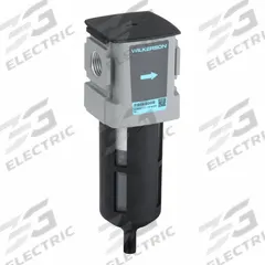 WILKERSON Filter: Particulate, 1/2 in NPT, 5 micron, 82 scfm, 150 psig Max Op Pressure, Plastic Bowl (MPN F18-04-SG00B). Key specifications — attr110055: 18; attr110008: WILKERSON.