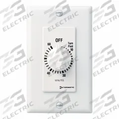 INTERMATIC Spring-Wound Timer: 1 hr Max, DPST, 277V AC, No Wall Plate Included, White (MPN FD460MW). Key specifications — Brand: INTERMATIC; Includes Hold: No Hold Included.