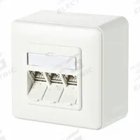 METZ CONNECT Wall Outlet: AP, GD-Zn (Zinc Die-Cast), IDC Connection x RJ45, 180° Mounting Angle (MPN 130B11D30002-E). Key specifications — Housing Material: GD-Zn (Zinc Die-Cast); Mounting Type: AP; Product Type: Wall Outlet; Connector Color: White; Connection Type: IDC Connection x RJ45.
