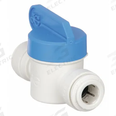 JOHN GUEST Manual Two-Way Ball Valve: 3/8 in, Polypropylene, Straight, Push x Push - NSF 51 Compliant Polypropylene Ball Valves