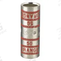 THOMAS & BETTS Open Barrel Splice: 3/0 AWG Wire Size, Orange Code, 1.75 in, Copper Barrel, 50 Die (MPN 54511). Key specifications — Die Code: 50; Brand: THOMAS & BETTS; Color Code: Orange.