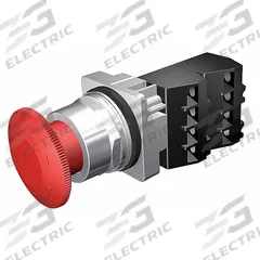 SIEMENS Mushroom Head Push Button: Non-Illuminated, Mushroom Head Profile, Non-Metallic, 30 mm, 2NC (MPN 52PR8W2G). Key specifications — Brand: SIEMENS; Action: Maintained; Series: Class 52; Terminal Connection: Pressure Plate; Push Button Material Type: Non-Metallic.