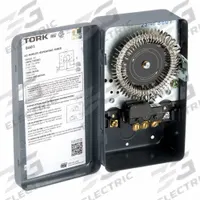 TORK Electromechanical Cycle Timer: 1 hr, 120V AC, SPDT, Mechanical (MPN 8601). Key specifications — Body Material: Metal; Indoor/Outdoor Usage: Indoor; Mounting Style: Surface; Brand: TORK.