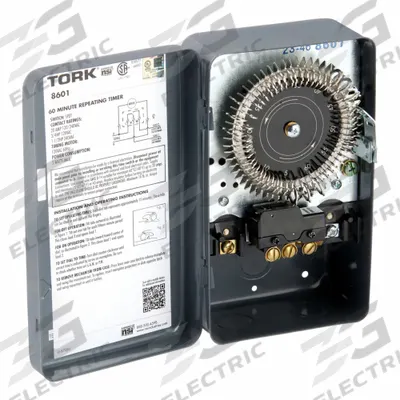 TORK Electromechanical Cycle Timer: 1 hr, 120V AC, SPDT - Electromechanical Percentage Cycle Timer Switches