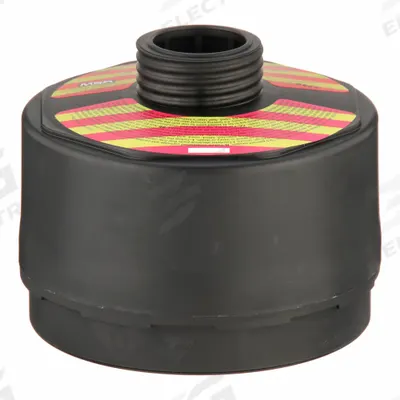 MSA Gas Mask Canister: Chlorine (CL)/Hydrogen Fluoride (HF)/P100, Magenta/Olive Color - MSA Replacement Cartridges