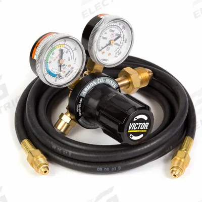 VICTOR Regulator: CGA 580 Inlet, 5/8"-18 F RH Outlet - Flow Gauge Regulators