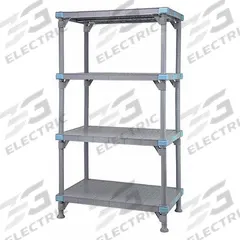 QUANTUM STORAGE SYSTEMS Shelving Unit: 48 in x 18 in, 62 in Overall Ht, 4 Shelves, Quick-Adjust (MPN QP184862SS-4). Key specifications — Resistance Properties: Salt Water-Resistant; Shelf Adjustment Type: Quick-Adjust; Frame Material: Polypropylene; Shelving Material: Polypropylene; Brand: QUANTUM STORAGE SYSTEMS.