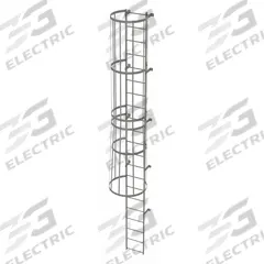 TRI-ARC Fixed Ladder with Safety Cage: 20 ft Overall Ht, 18 in Overall Wd, Steel, 21 Rungs (MPN WLFC1121). Key specifications — Brand: TRI-ARC; Assembly: Unassembled; Number of Sections: 2.