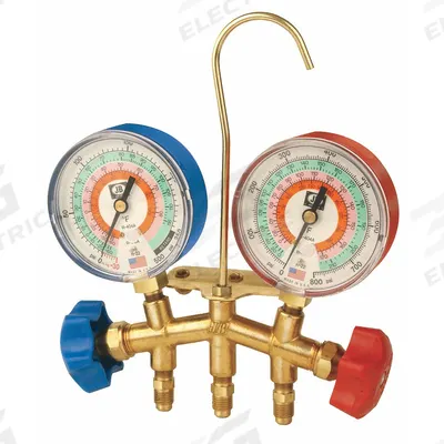 JB INDUSTRIES Manifold Gauge: 2 Valves, 0 Hoses, Series M2, 3 1/8 in Gauge - Analog Manifolds