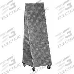 APPROVED VENDOR A-Frame Pegboard Truck Kit: Round, 1/4 in Peg Holes, 16 in x 20 in x 51 in, Silver (MPN WOWCART16). Key specifications — Caster Wheel/Configuration: (2) Swivel; (2) Swivel with Brake; Color: Silver; Material: Steel; Brand: APPROVED VENDOR.