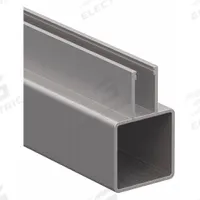 Double-Flanged Square Tube Profile: 1 in x 1 in, 6 ft Lg, 1 Open Slots, Aluminum, 5/16 in Slot Wd (MPN 13FT9025-72). Key specifications — Series: 13 Series; Product Type: Single-Flanged Tube Profile; Material: Aluminum; System of Measurement: Inch; Framing Type: Press-Fit; Manufacturer Part Number: 13FT9025-72; Brand: FAZTEK; Finish: Anodized.