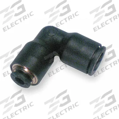 LEGRIS Push-Fit Elbow Fitting: 5/32 in OD x 1/4 in OD Size, Push-to-Connect x Push-to-Connect - Nylon & Nickel-Plated Brass Tube Fittings