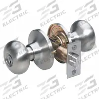 MASTER LOCK Door Lockset: Office Knob Locksets, Nickel (MPN BC0115KA). Key specifications — Lockset Style: Biscuit.