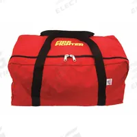 R&B FABRICATIONS Duffel Bag: Nylon, Red, 7,200 cu in Interior Volume, Zipper, 30 in Lg, 16 in Wd (MPN RB-198FF-XXX). Key specifications — Color: Red; Material: Nylon; Brand: R&B FABRICATIONS; Closure: Zipper.