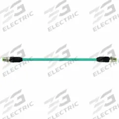 MURRELEKTRONIK Cordset: Cat5, M12 Male Straight x M12 Male Straight, 5 m Lg, TPE, Blue, D Coding, D (MPN 7700-44511-S4U0500). Key specifications — Brand: MURRELEKTRONIK; Cable Jacket Color: Blue; End 1 Coding: D; End 2 Coding: D; IP Rating: IP67; Performance Category: Cat5.