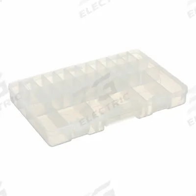 WESTWARD Tool Case: 14 in W 8 3/4 in D 1 3/4 in H, Plastic, Clear, Hinged Lid - Plastic Tool Organizer Boxes