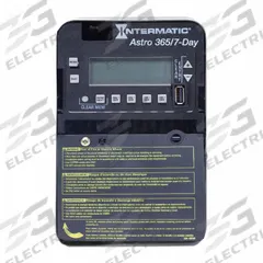 INTERMATIC Electronic Timer: 7 day, Astronomic, 120-277V AC, DPST/SPST, Digital (MPN ET2845C). Key specifications — Body Material: Metal; Indoor/Outdoor Usage: Indoor; Astronomic Functionality: Astronomic; Mounting Style: Surface; Brand: INTERMATIC.