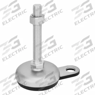 JW WINCO Male-End Leveling Mount: Swiveling Stud, 3/8"-16 Thread Size, 3.15 in - Non-Skid Male Leveling Mounts
