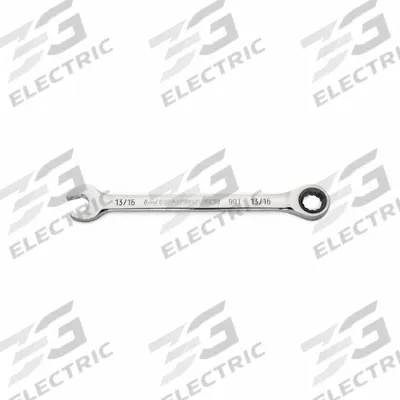GEARWRENCH Combination Ratcheting Wrench: Alloy Steel, Full Polish Chrome, 13/16 in Head Size - SAE 12-Point Ratcheting Combination Wrenches
