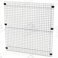 HUSKY RACK & WIRE Welded Wire Panel: 5 ft H x 5 ft W x 1 1/2 in D, Black, Powder-Coated (MPN V0505). Key specifications — attr1283297: Powder-Coated; attr1283316: Steel; attr1283313: Yes; attr1283333: HUSKY RACK & WIRE.
