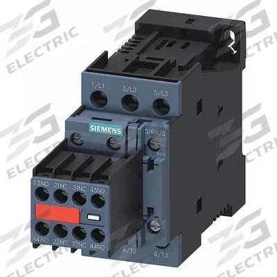 Siemens Power Contactor: 3 Poles, 24V DC, 12 A - Safety Contactors