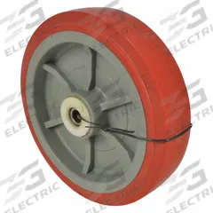 DAYTON Center Wheel: 8 in Overall Lg, 2 1/4 in Overall Wd, Polyolefin, 8 in Overall Ht, Red, 4VMD7 (MPN MH15950201G). Key specifications — Material: Polyolefin; Compatible Grainger Part Number: 4VMD7; Color: Red; Brand: DAYTON; Manufacturer Part Number: MH15950201G.