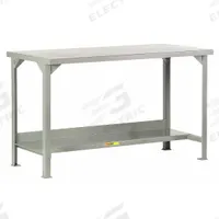 LITTLE GIANT Workbench: Fixed Ht, Steel, 48 in x 24 in, 5,000 lb Overall Load Capacity, Gray (MPN WST2-2448-36). Key specifications — Brand: LITTLE GIANT.