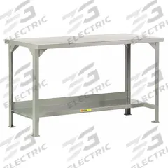 LITTLE GIANT Workbench: Fixed Ht, Steel, 48 in x 24 in, 5,000 lb Overall Load Capacity, Gray (MPN WST2-2448-36). Key specifications — Brand: LITTLE GIANT.