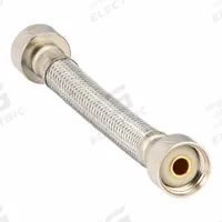 ACORN Braided Supply Hose: Air-Trol®/Penal-Trol®, Stainless Steel, 1/4 in Overall Wd, Silver (MPN 2195-010-000). Key specifications — Color: Silver; Compatible Series: Air-Trol®; Includes: Braided Hose; Product Type: Braided Supply Hose; Brand: ACORN; Material: Stainless Steel.