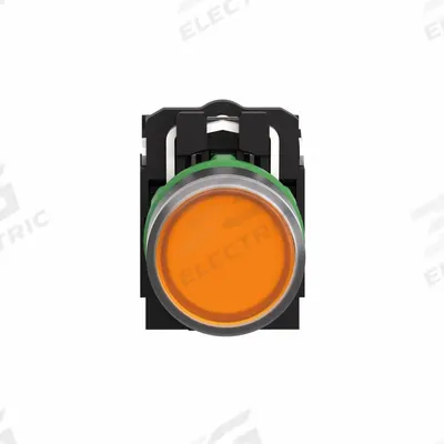 SCHNEIDER Flush Push Button: 22 mm Mounting Size, Non-Metallic - Illuminated Flush-Mount Push-Button Operators