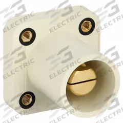 Single Pole Receptacle: White, Straight Taper Nose Mating, Threaded Stud Termination, 400 A (MPN HBLMRSCW). Key specifications — Series: 16; Receptacle Gender: Male; Brand: HUBBELL.