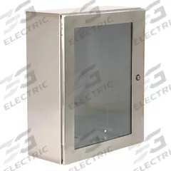 WIEGMANN Enclosure: 304 Stainless Steel, 20 in x 20 in x 6 in, NEMA 12/13/3R/4/4X, Hinged (MPN N412202006WSSC). Key specifications — Brand: WIEGMANN; Closure Method: 1/4-Turn Latch; Enclosure Material: 304 Stainless Steel; Knockouts: Not Included.