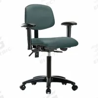 Ergonomic Chair: Vinyl, Arms Included, Ht Range 21 in to 28 1/4 in, 18 1/2 in Seat Wd, 17 in Seat Dp (MPN BR-VMBCH-RG-T1-A1-NF-RC-8546). Key specifications — Foot Support: No; Back Tilt Backward: 13.5°; Back Tilt Forward: 10.5°; Base Material: Nylon; Brand: APPROVED VENDOR; Product Type: Ergonomic Chair; ESD-Safe: Not ESD Safe; Seat Tilt Backward: 3°.