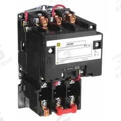 SQUARE D Magnetic Motor Starter: Non-Reversing, 3 Poles, NEMA Size 2, 45 A, 480V AC Coil (MPN 8536SDO1V06). Key specifications — Brand: SQUARE D; Coil Voltage: 480V AC; Phase: Three; Operator: None; Terminal Connection Type: Screw Clamp Terminals; Includes Pilot Light: No; Operator Controls: None; Auxiliary Contacts Included: No Auxiliary Contacts Included.