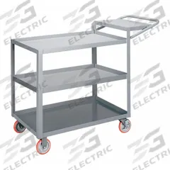 LITTLE GIANT Utility Cart: 1,200 lb, 3 Shelves, 64 in L x 24 in W x 40 in H Overall Dim, Flat (MPN 3LGL2448-WSBRK). Key specifications — Caster Wheel/Tread Material: Polyurethane; Brand: LITTLE GIANT; Caster/Wheel Configuration: (2) Rigid.