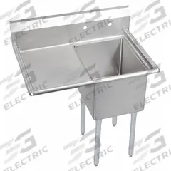 ELKAY Kitchen Sink: 1 Bowls, 43 3/4 in Overall Ht, 50 1/2 in Overall Lg, 29 3/4 in Overall Wd (MPN E1C24X24-L-24X). Key specifications — Brand: ELKAY.