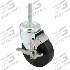 APPROVED VENDOR Stem Caster: Inch, Swivel, 4 in Wheel Dia., 1 1/4 in Wheel Wd, 5 in Mounting Ht (MPN P12S-R040D-ST9-WB). Key specifications — Brand: APPROVED VENDOR; Thread Size: 1/2"-13; Roll Up: Swivel with Brake.