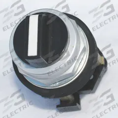 EATON Short-Handled Selector Switch: 30 mm Panel Mount Size, 3 Positions, 1D Cam, Series HT800 (MPN HT8JBH1D). Key specifications — Action: Maintained/Maintained/Maintained; Cam: 1D; Brand: EATON; Switch Bezel Material Type: Metallic.