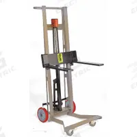 WESCO Stacker: 750 lb, 18 in L x 3 in W Fork, 32 in L x 24 in W x 60 1/2 in H Overall Dim, Adj (MPN 260197). Key specifications — Width Across Forks: 6 in to 24 in; Brand: WESCO.