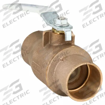 APOLLO Manual Two-Way Ball Valve: 2 in Size, Bronze, Straight, Sweat x Sweat - Bronze Ball Valves