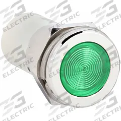 APPROVED VENDOR Flush Panel Light: 16 mm Panel Mounting Hole Dia, LED, Green, Flush Head, H16 (MPN 24M170). Key specifications — Brand: APPROVED VENDOR; Electrical Connection: 0.11 Male Quick Disconnect.