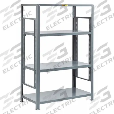 LITTLE GIANT Welded Steel Adjustable Shelving: Heavy-Duty, Starter, 36 in x 24 in - Heavy-Duty Adjustable Open Welded Shelving